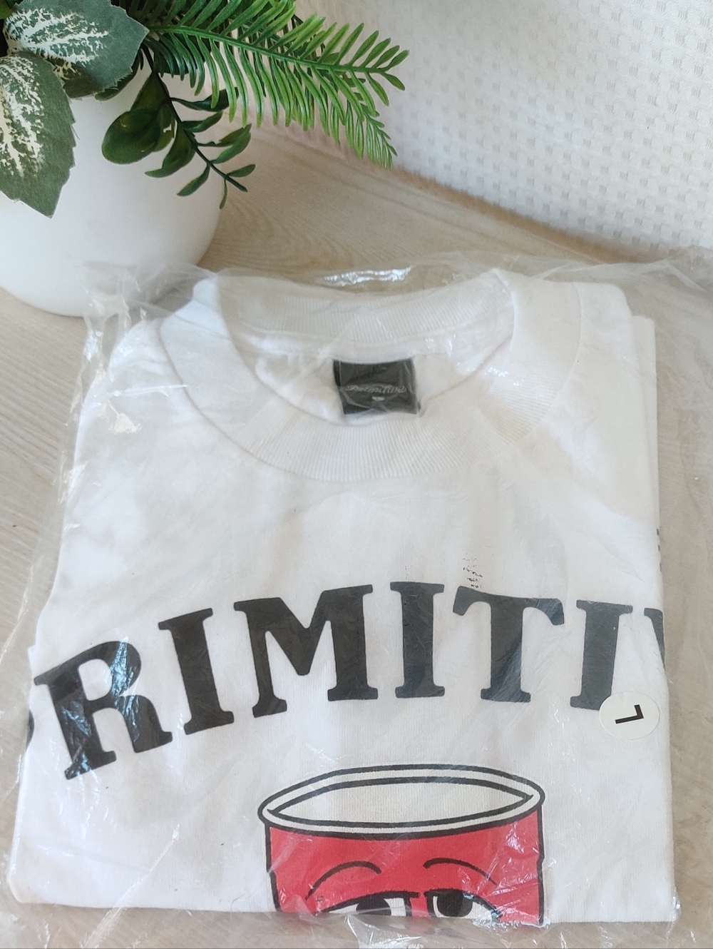 Primitive Alexis Lopez Red Cup Crew Bottoms Up Shirt White Lrge SEALED Deadstock